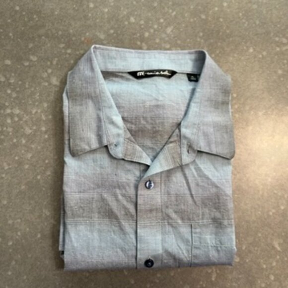 Travis Mathew Light Blue Short-Sleeve Button-Up Shirt – Size XL - Picture 2 of 9